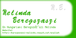 melinda beregszaszi business card